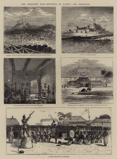 Ashantee-krigen, skitser ved Elmina og Coomassie af William Henry James Boot