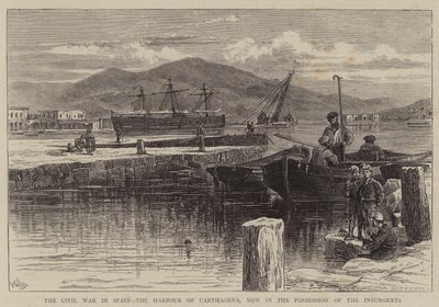 Borgerkrigen i Spanien, havnen i Carthagena, nu i oprørernes besiddelse af William Henry James Boot