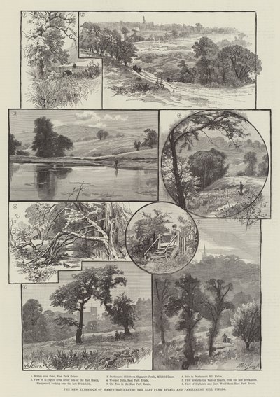 Den nye udvidelse af Hampstead-Heath, East Park Estate og Parliament Hill Fields af William Henry James Boot