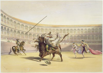 Tyren kaster Picador og hest, 1865 af William Henry Lake Price