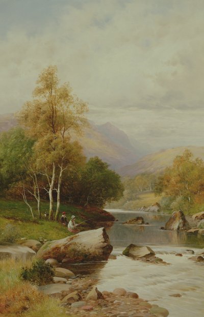 Et stille sted i Festiniog-dalen, Wales, 1909 af William Henry Mander