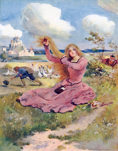 Blæs, I vinder, blæs, siger jeg, blæs gåseflokkens hat væk af William Henry Margetson