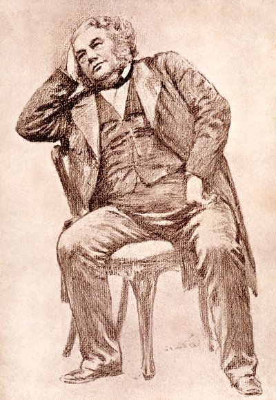 Mark Lemon, redaktør af magasinet Punch fra det 19. århundrede, 1909. af William Henry Margetson