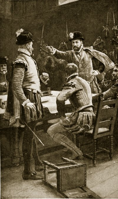 Regent Moray arresterer sine fjender, 1569, illustration fra 