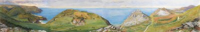 The Valley of the Rocks (wc og gouache forhøjet med hvid) af William Henry Millais