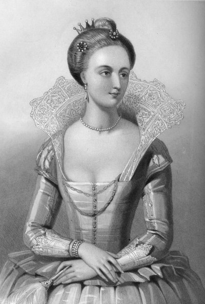 Anne af Danmark 1665-1714, dronningekonsort af kong James I, 1851. af William Henry Mote