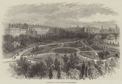 Haver på Themsen Embankment af William Henry Pike