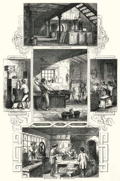 Fremstilling af sæbe (gravering) af William Henry Pike