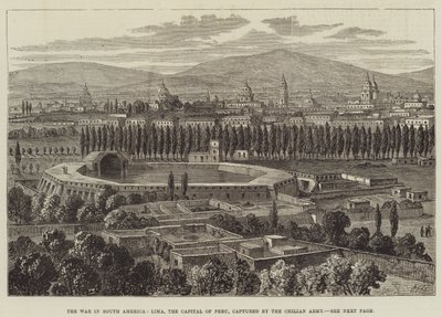 Krigen i Sydamerika, Lima, Perus hovedstad, erobret af den chilenske hær af William Henry Pike