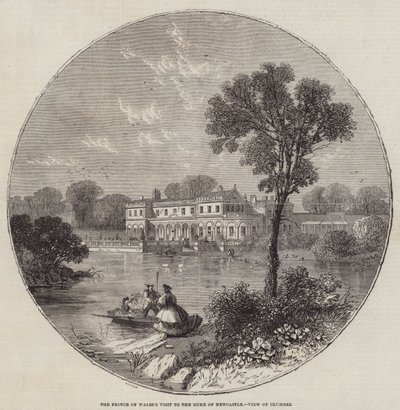 Prinsen af Wales besøg hos hertugen af Newcastle, View of Clumber af William Henry Prior