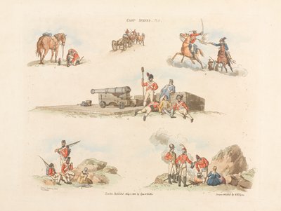 ?Lejrscener?, 1803 af William Henry Pyne