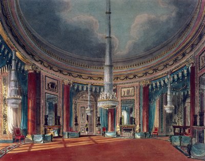 Carlton House, the Circular Room, fra Pynes Royal Residences, udgivet 1818 af William Henry Pyne