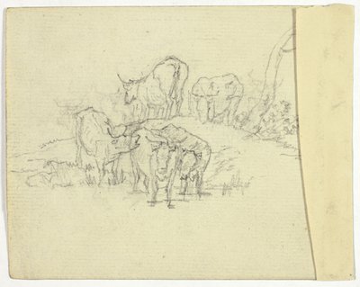 Kvæg (recto); Charlatanen (verso) af William Henry Pyne