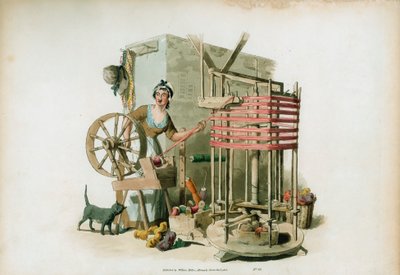 The Worsted Winder, 1805 af William Henry Pyne