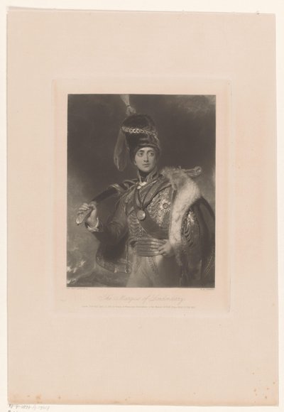 Portret af Charles William Vane klædt som Charles William Stewart The Marquess of Londonderry (titel på objekt) af William Henry Simmons