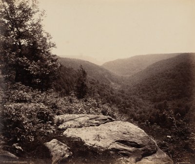 Udsigt over klipper, toppen af Alleghenies, ca. 1895 (foto) af William Herman Rau