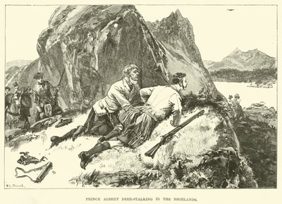 Prins Albert Deer-Stalking i højlandet (gravering) af William Heysham (after) Overend