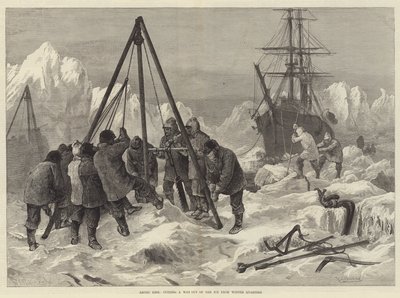 Arctic Life, skærer en vej ud af isen fra Winter Quarters af William Heysham Overend