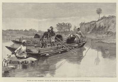 Både på Myettha-floden ved Gungaw i Yaw-området i det nordvestlige Burma af William Heysham Overend