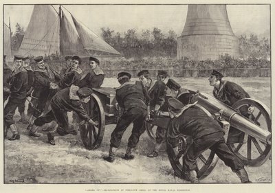 Gnid op! Bluejackets ved Field-Gun Drill på Royal Naval Exhibition af William Heysham Overend