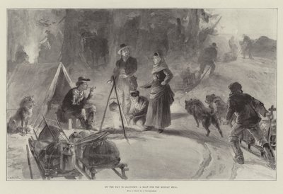 På vej til Klondike, et stop for middagsmåltidet af William Heysham Overend