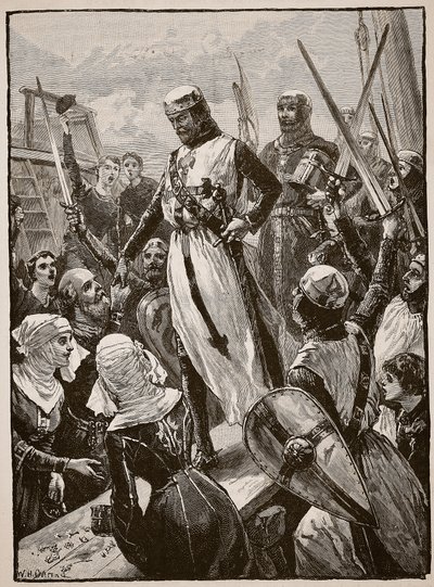 Modtagelse af Richard ved hjemkomsten fra kontinentet, illustration fra 
