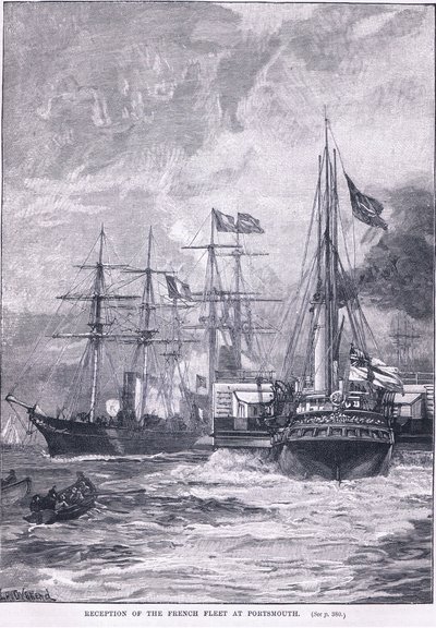 Modtagelse af den franske flåde i Portsmouth 1865 AD af William Heysham Overend