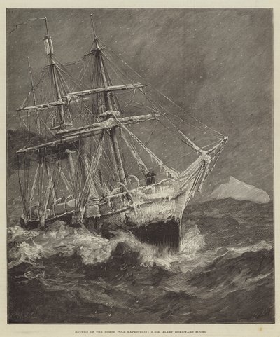 Return of the North Pole Expedition, HMS Alert Homeward Bound af William Heysham Overend
