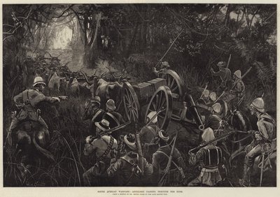 Sydafrikansk krigsførelse, artilleri, der passerer gennem Bush af William Heysham Overend