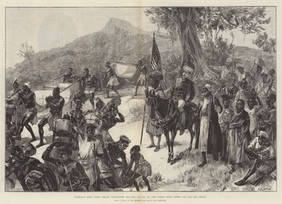 Stanleys Emin Pasha nødhjælpsekspedition forlader Matadi i Congo med Tippoo Tib og hans koner af William Heysham Overend