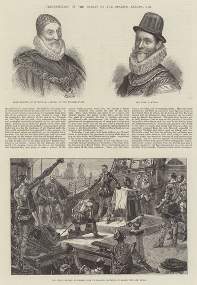 100-året for den spanske armadas nederlag, 1588 af William Heysham Overend