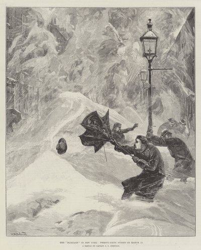 The Blizzard i New York, Twenty-Sixth Street den 12. marts af William Heysham Overend