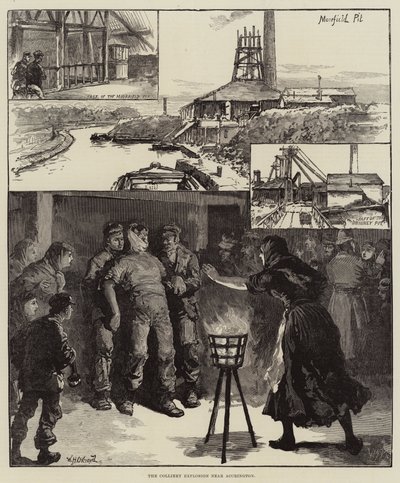 Colliery-eksplosionen nær Accrington af William Heysham Overend