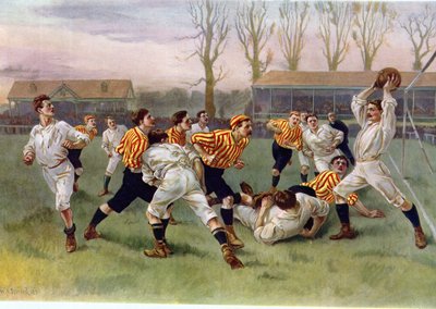 Fodboldkampen, 1890 af William Heysham Overend