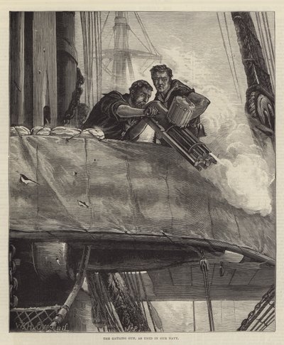 Gatling Gun, som brugt i vores flåde af William Heysham Overend