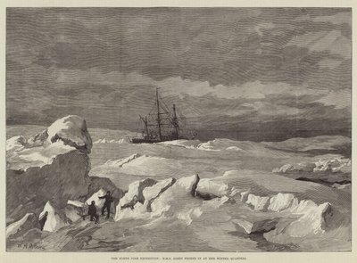 Nordpolsekspeditionen, HMS Alert frosset ind i hendes vinterkvarter af William Heysham Overend