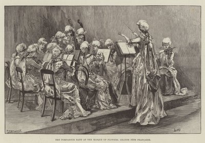 Pompadour-bandet ved Masque of Flowers, Grande Fete Francaise af William Heysham Overend