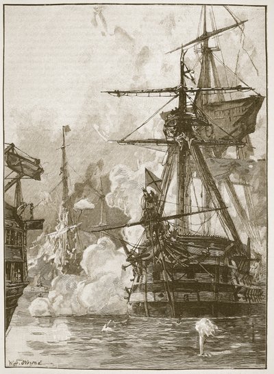 Det russiske angreb på Sinope, illustration fra 