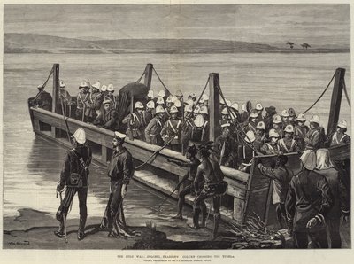 Zulu-krigen, oberst Pearsons søjle krydser Tugela af William Heysham Overend
