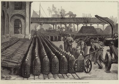 Krigsfremstiller i Woolwich Arsenal, 700 lb Palliser-skaller til 38-tons kanoner af William Heysham Overend