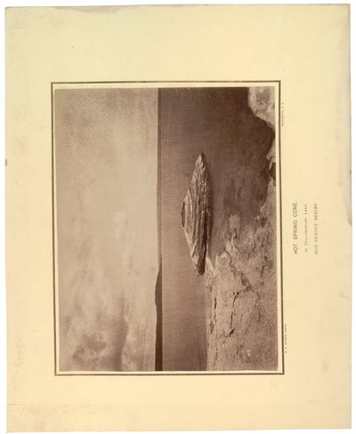 Hot Spring Cone, i Yellowstone Lake, 1871 (sepia foto) af William Hicks Jackson