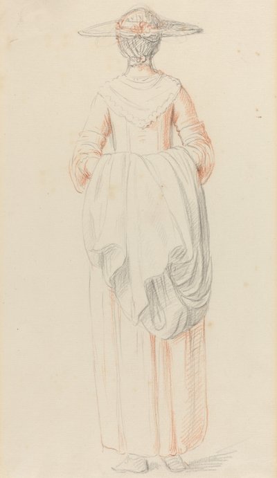 Lady holder sin kappe bagfra af William Hoare