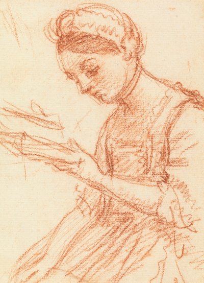 Ung Dame med en Bog af William Hoare