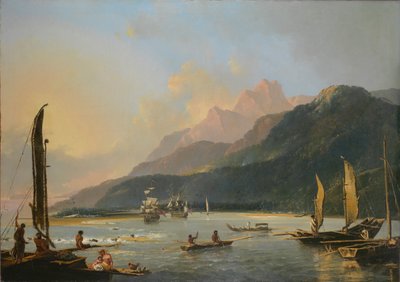 [Udsigt over Maitavie Bay, [på øen] Otaheite [Tahiti]. af William Hodges