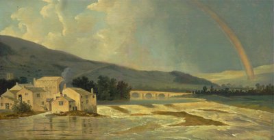 Otley Bridge ved floden Wharfe af William Hodges