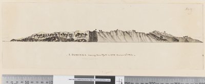 Side 25a/c 1. Dominica, der peger fra N ved V til ØSØ på 1 1/2 miles af William Hodges