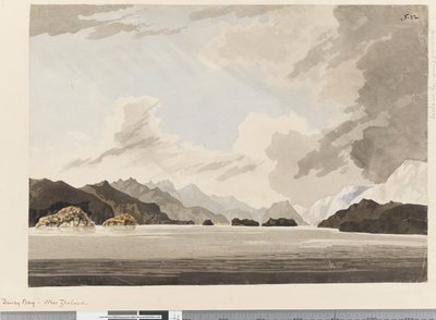 Side 32 Dusky Bay, New Zealand af William Hodges
