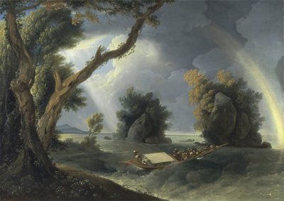 Storm on the Ganges, med Mrs Hastings nær Colgon Rocks, ca. 1790 (olie på lærred) af William Hodges