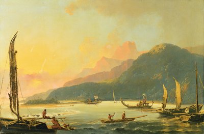 Tahitiske krigsgalejer i Matavai Bay, Tahiti af William Hodges