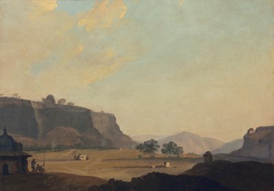 Udsigt nær Fort Gwalior, Indien, ca. 1783 af William Hodges